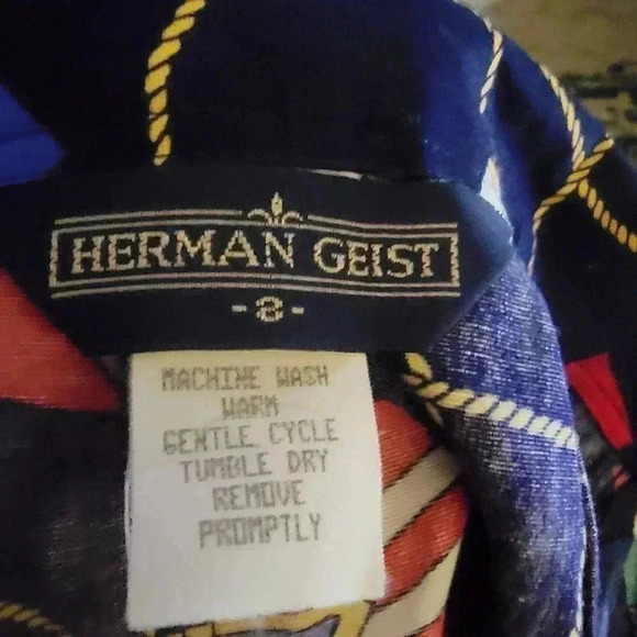 Vintage 80s Herman Geist Nautical High Rise Pleated Mom Shorts - Picture 8 of 9